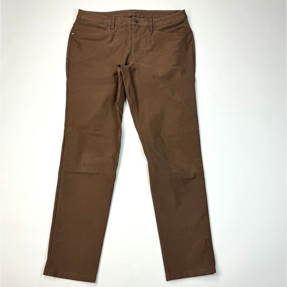 Lululemon ABC Slim-Fit Pant Utilitech Mens 34 EUC Pockets Stretch Flat‎ Front